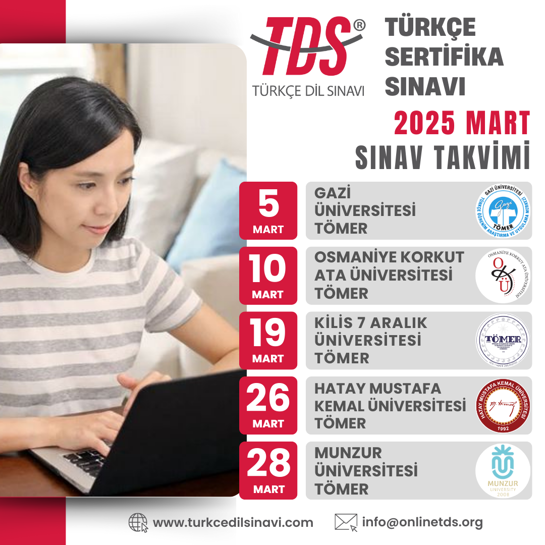 TDS® Sınav Takvimi (2025 Mart)