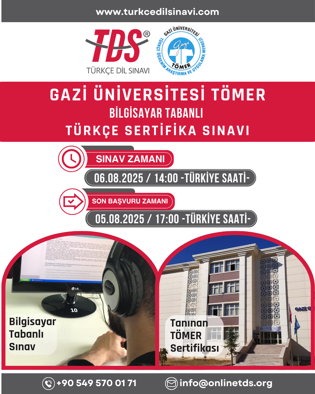 Gazi Üniversitesi TÖMER Türkçe Sertifika Sınavı (2025 Ağustos)